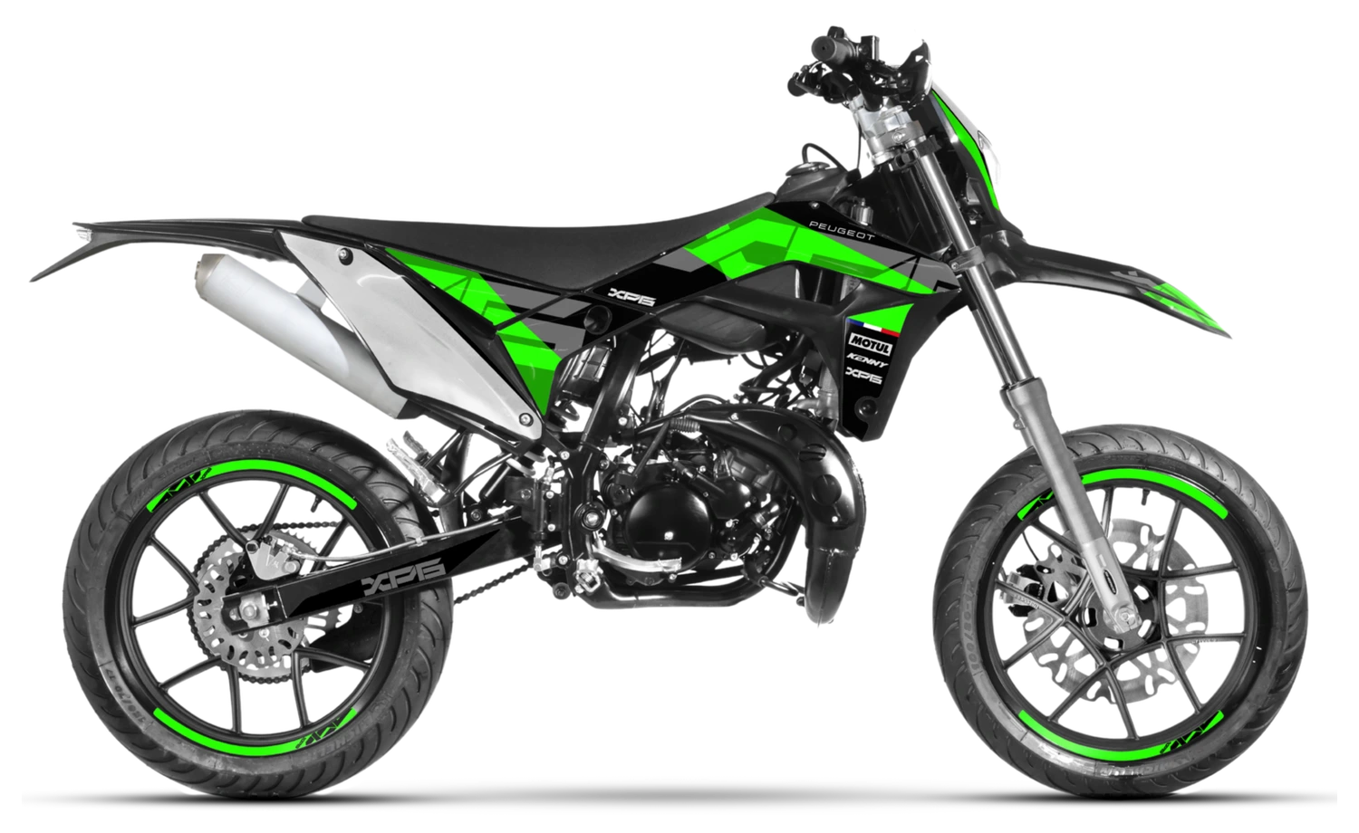 Peugeot XP6 SUPERMOTARD v barvi Neon Green & Black